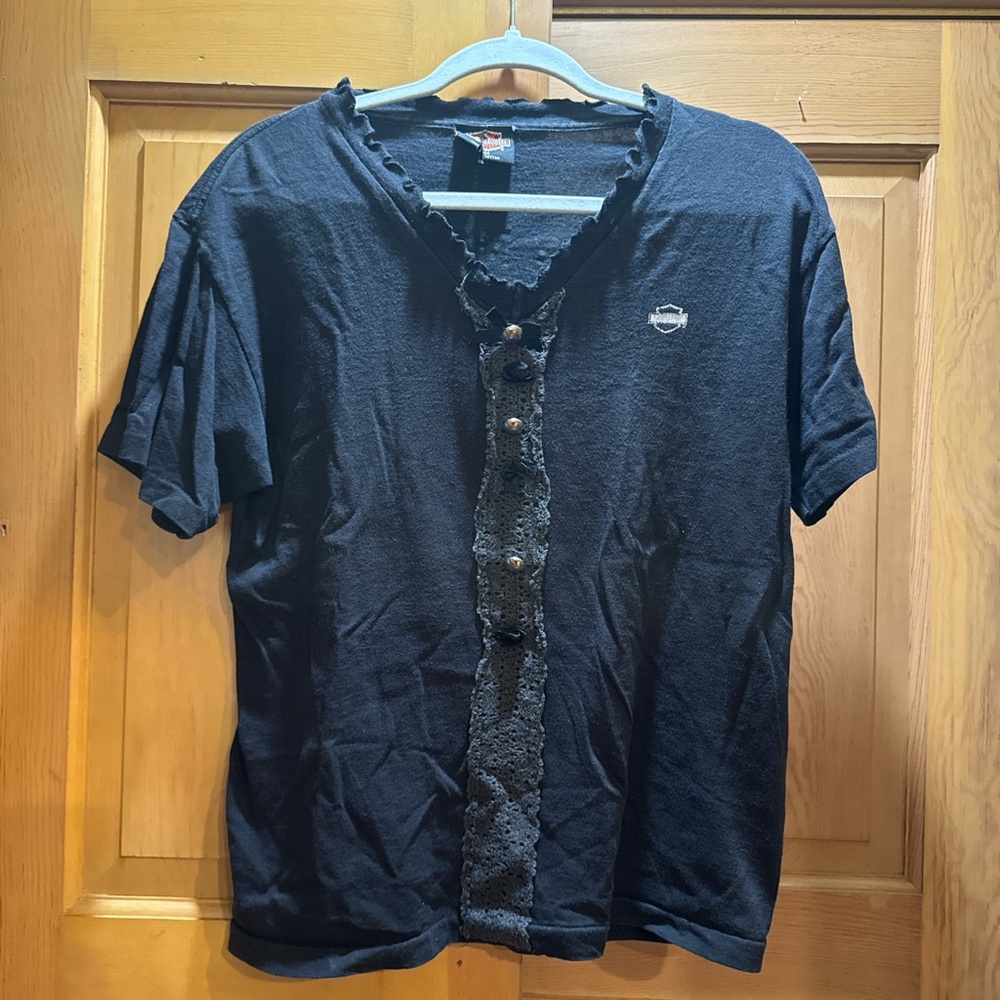 Harley-Davidson Vintage Black Button Down Shirt
